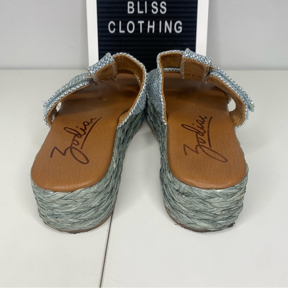 Zodiac Izzy Women’s Teal Blue Platform Sandals Size 10 - Picture 6 of 14